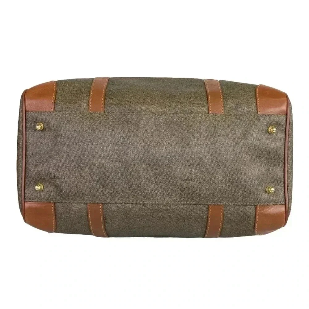 Vintage Fendi Brown Leather and PVC Boston Bag - Picture 10 of 16
